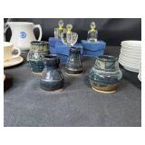 Vintage Mixed Collection of Glassware, Pottery, Porcelain, Teacups and Refillable Decorative Perfume Bottles w Orig Boxes