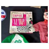 Vintage Collectibles and Decor Lot with Toys, Bottles, and Home Items