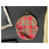 Set of Vintage Handbags Including Florida Souvenir Tote and Coin Purses