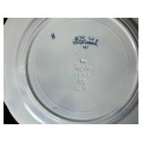 Set of Blue and White Souvenir Collector Plates - Landmarks and Scenes