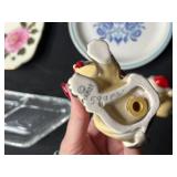 Assorted Decorative Plate Collection and Holiday Cat Figurines