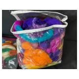 Large Assortment of Wool Roving, Felting Supplies, Cutters, and Buttons