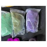 Large Assortment of Wool Roving, Felting Supplies, Cutters, and Buttons
