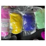 Large Assortment of Wool Roving, Felting Supplies, Cutters, and Buttons