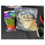 Large Assortment of Wool Roving, Felting Supplies, Cutters, and Buttons