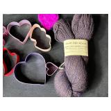 Large Assortment of Wool Roving, Felting Supplies, Cutters, and Buttons