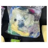 Collection of Wool Roving, Felting Supplies, and Yarn Assortment