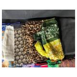 Collection of Assorted Colorful Vintage Scarves and Handkerchiefs