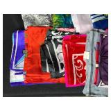 Collection of Assorted Colorful Vintage Scarves and Handkerchiefs