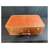 Vintage Samsonite Suitcase Filled with Assorted Scarves and Fabric Accessories