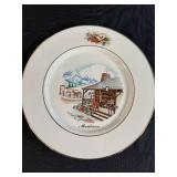 Collection of Decorative Stands, Glass Compotes, Red Top Hat and Crock Pot