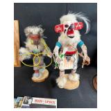 Native American Art and Vintage Collectibles Lot: Sand Art, Kachina Dolls, Ashtray, Old View-Master Reels, Stereoscope