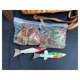 Native American Art and Vintage Collectibles Lot: Sand Art, Kachina Dolls, Ashtray, Old View-Master Reels, Stereoscope