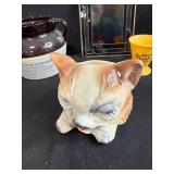 Vintage Pottery and Glassware Collection with Utensils and Decor