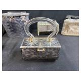 Set of 6 Vintage Lucite Handbags and Purses Assorted Styles