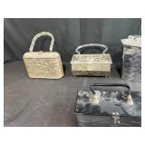 Set of 6 Vintage Lucite Handbags and Purses Assorted Styles