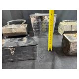 Set of 6 Vintage Lucite Handbags and Purses Assorted Styles