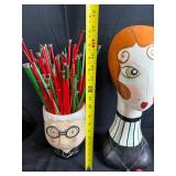 Collection of Vintage Sewing Items and Decorative Accessories