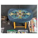 Mixed Estate Lot: Vintage Press, Hand-Painted Stool, Marbles, Collectible Magazines & Decorative Items