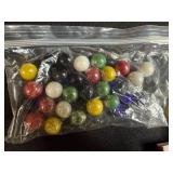 Mixed Estate Lot: Vintage Press, Hand-Painted Stool, Marbles, Collectible Magazines & Decorative Items