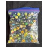 Lot of 2 Bags Assorted Vintage Glass Marbles