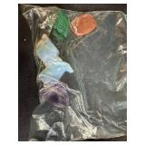 Collection of Tumbled and Polished Stones, Gemstones, and Mineral Specimens in Bags