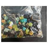 Collection of Tumbled and Polished Stones, Gemstones, and Mineral Specimens in Bags
