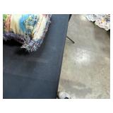 Vintage Woven Picnic Basket with 2 Souvenir Travel Throw Pillows