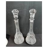 Assorted Vintage Glass Decanters, Ceramic Pitcher, and Syracuse/Sterling China Saucers