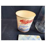 Vintage Dairy Bottles, Framed Needlework, and Old Cookbooks Collection