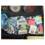 Vintage Dairy Bottles, Framed Needlework, and Old Cookbooks Collection