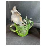 Vintage Utensil and Kitchen Tool Collection in Stoneware, Glass, and Tin Holders