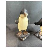 Set of 3 Cast Iron Penguin Figurines