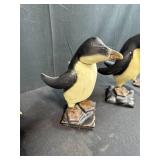 Set of 3 Cast Iron Penguin Figurines