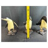 Set of 3 Cast Iron Penguin Figurines