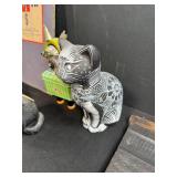 Eclectic Vintage and Collectible Decor Lot Including Cat Figurines, Game, and Artwork