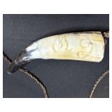 Collection of Antique Powder Horns and Brass Powder Flask