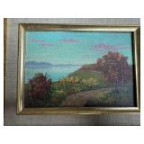 Vintage Decor Collection with Framed Art, Globes, and Americana Flags