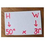 Wood Framed Arch Top Wall Mirror, 50 x 31 Inches