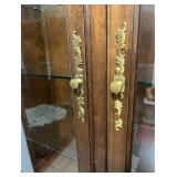 China Cabinet with Glass Doors and Cherry Solids Veneers 57in x 15in x 79in