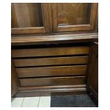 China Cabinet with Glass Doors and Cherry Solids Veneers 57in x 15in x 79in