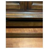 China Cabinet with Glass Doors and Cherry Solids Veneers 57in x 15in x 79in