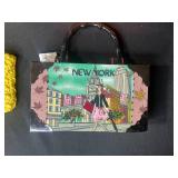 Set of 4 Unique Handbags Including Beaded, Knit, and Printed Styles