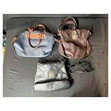 Collection of 3 Designer Leather Handbags and Crossbody Bags