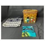 Collection of 3 Handbags: Woven Shoulder Bag, Jamaica Pouch, and Vintage Funspree Basket Purse