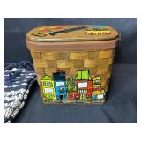 Collection of 3 Handbags: Woven Shoulder Bag, Jamaica Pouch, and Vintage Funspree Basket Purse