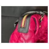 Collection of 3 Designer Handbags Including Betsey Johnson, Louis Vuitton (no tags or lining), and Crocodile Pattern Purse