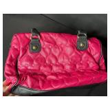 Collection of 3 Designer Handbags Including Betsey Johnson, Louis Vuitton (no tags or lining), and Crocodile Pattern Purse