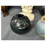 Pottery Vase w Bold Dip & Collection of Vintage Decorative Vases, Figurines, and Bowls