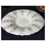 Pottery Vase w Bold Dip & Collection of Vintage Decorative Vases, Figurines, and Bowls